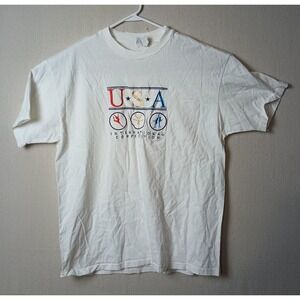 Creative Mills‎ USA International Gymnastics Competition Shirt XL Vintage 90s R